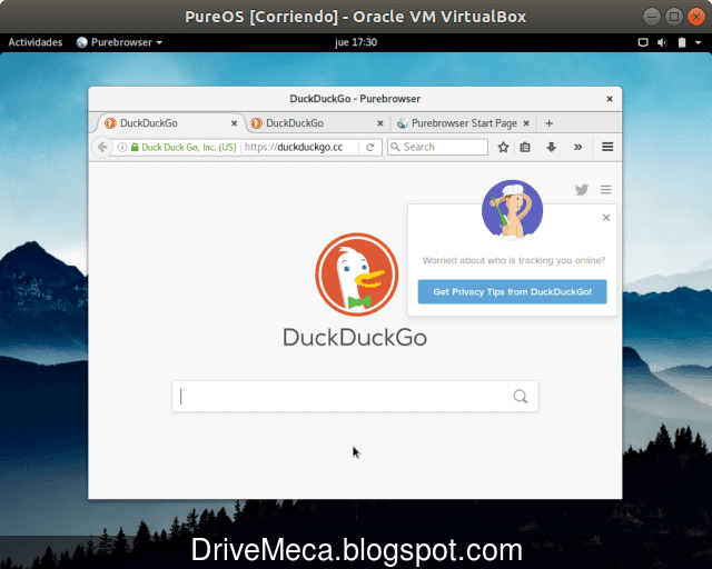 Purebrowser utiliza DuckDuckGo como motor de busqueda predeterminado Purebrowser utiliza DuckDuckGo como motor de busqueda predeterminado