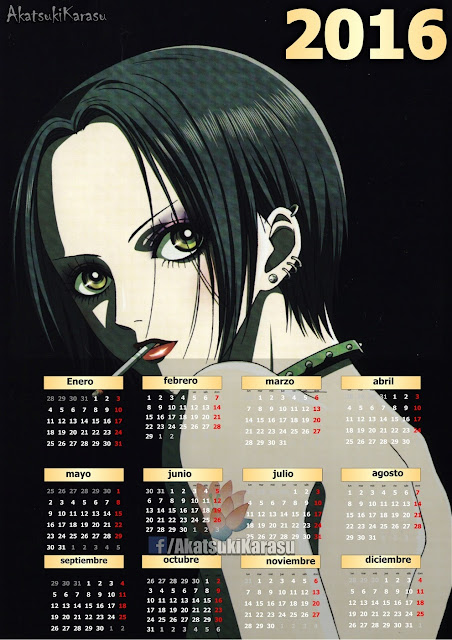 Calendario 2016 anime Nana