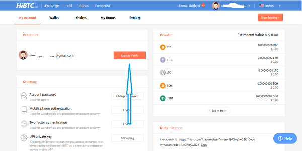 cara verifikasi disitus HiBTC