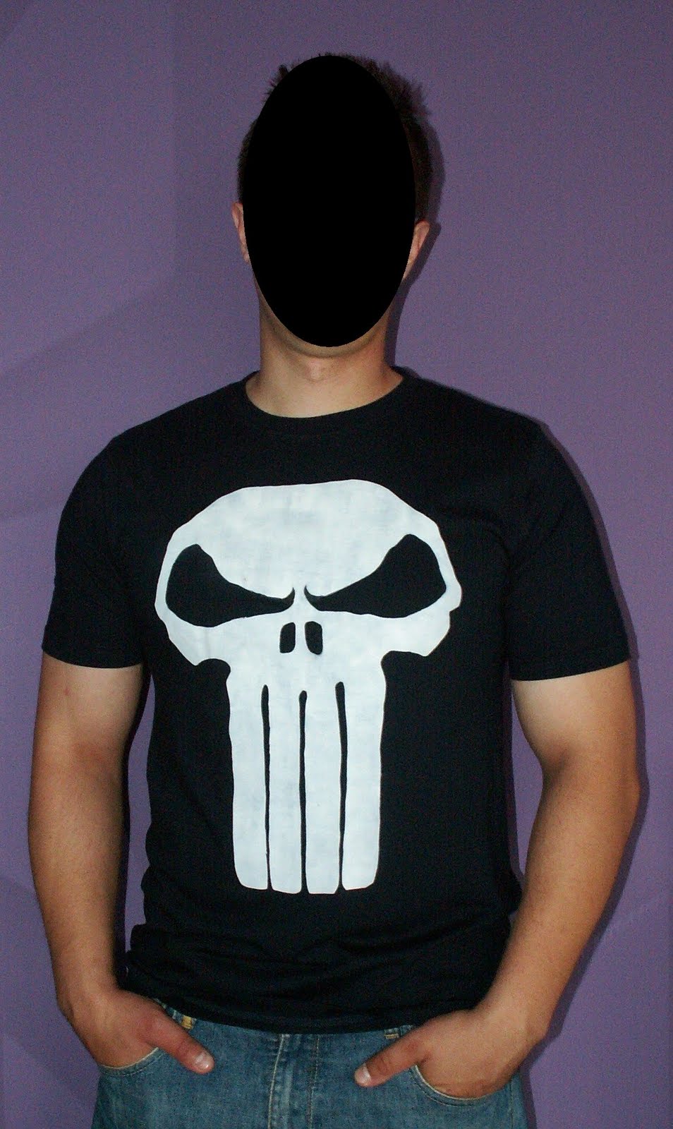 koszulki ręcznie malowane / handmade t-shirts: Czacha Punishera