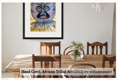 african art by @schulmanArt with decorating idea