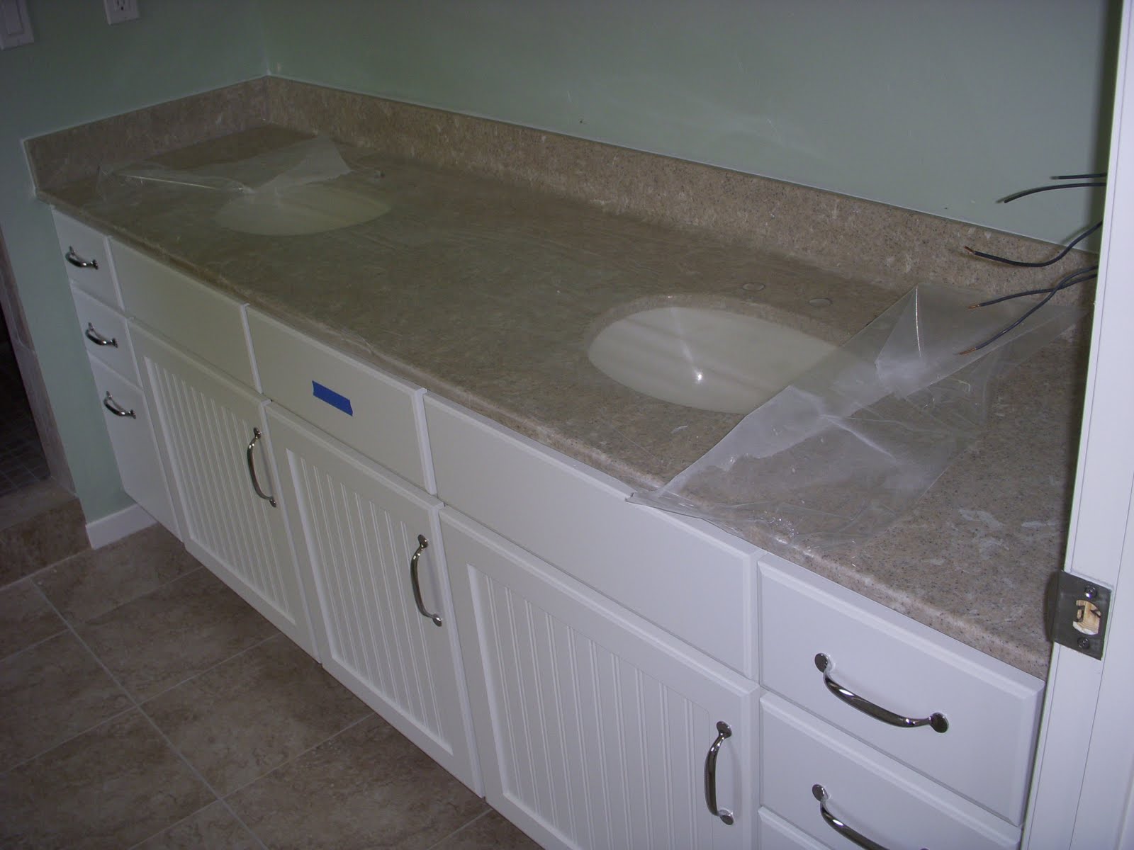 Tales of a Remodel July 27, 2011 Bathroom Countertop Installation