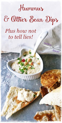 hummus, chickpeas and melba toast