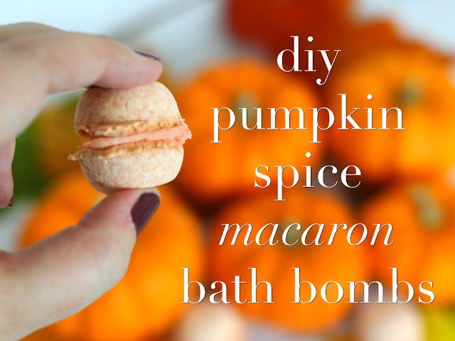 diy pumpkin spice macaron bath bombs