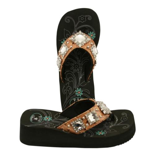 Not Just Another Southern Gal: Women's Brown Rhinestone Studded Wedge Flip Flop Sandals- #Summer 