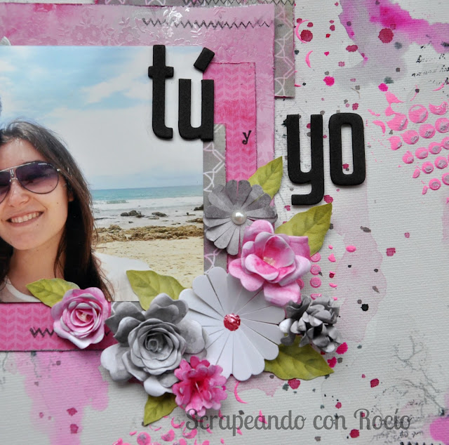 Lienzo mix media scrapbooking
