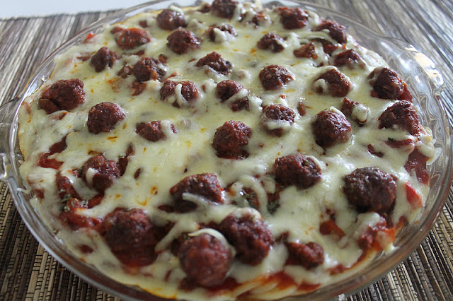 Baked Meatball Spaghetti Pie