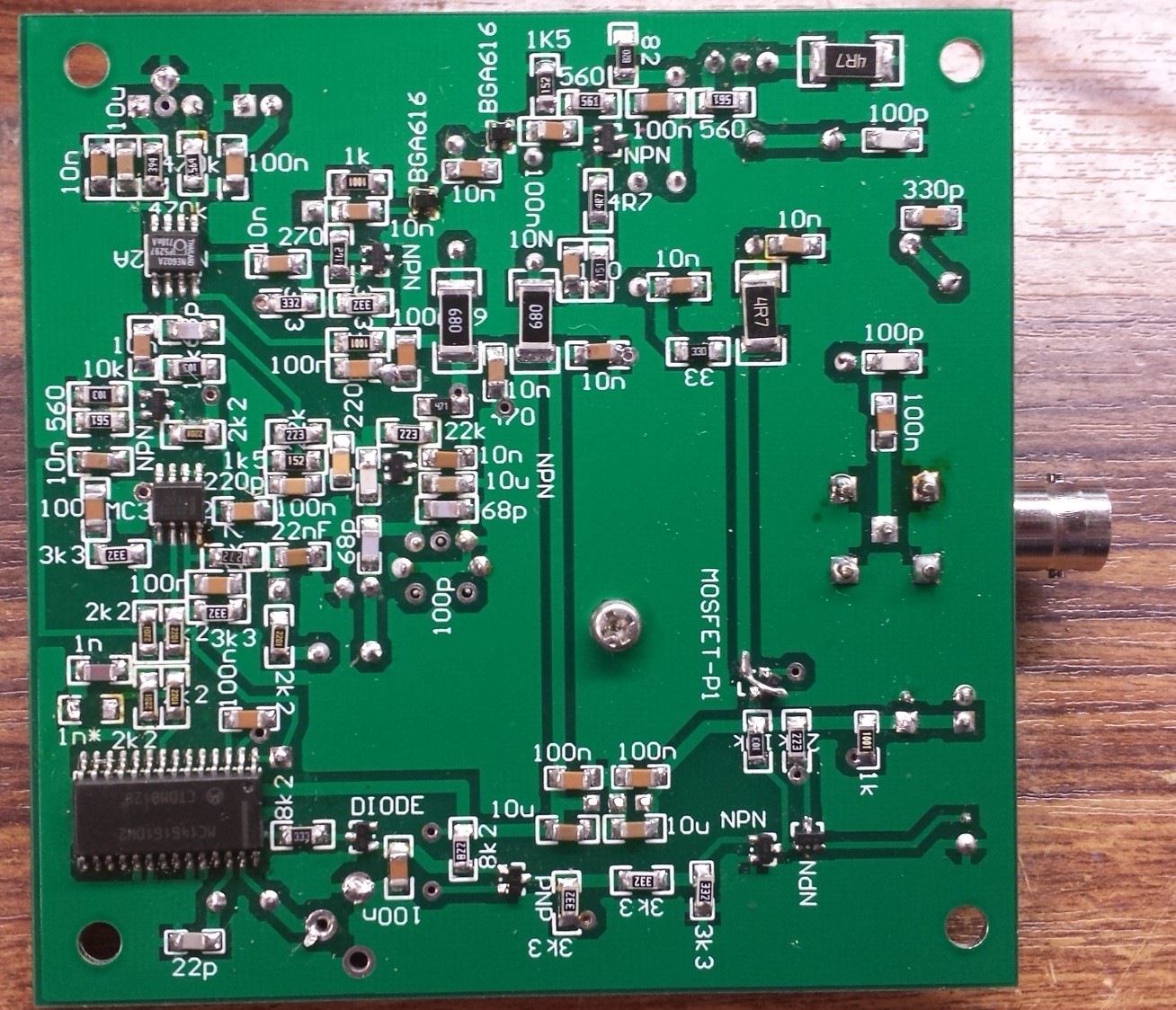 Homebrew for Hams Assembled 20m WSPR transmitter