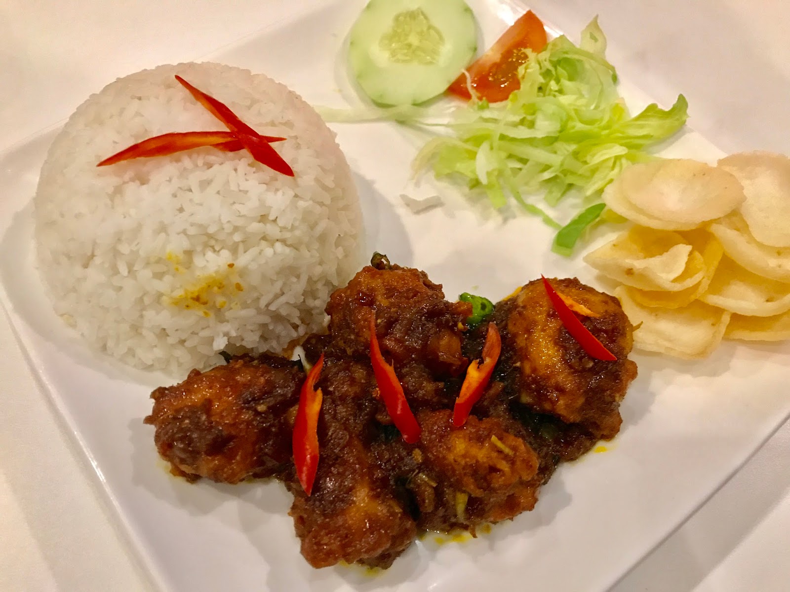 Kam Heong Chicken Rice 'Kam Heong' Chicken Dish up and serve hot