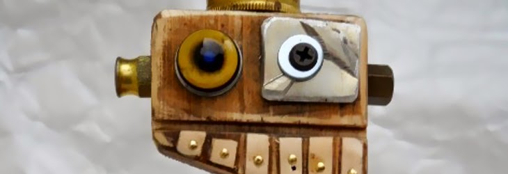 diseño de robot de juguete de madera