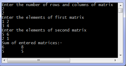 C program to add two matrix.