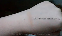 Mac NC15 swatch for context