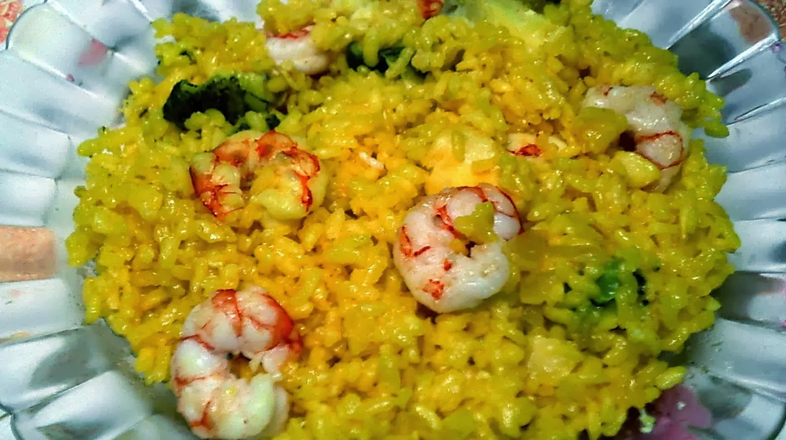 arroz con bacalao y gambones