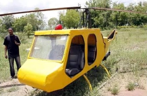 1 Photos: University student in Kaduna builds helicopter from scraps