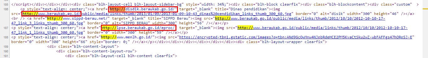 Link masih mengarah http