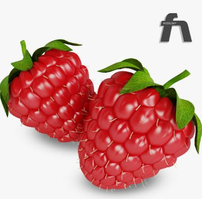 Gambar Buah 3D Raspberry Buah-Buahan Wallpaper HD 