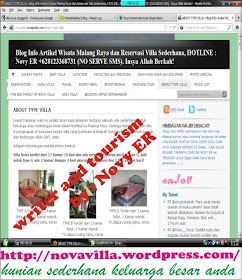 Artikel Wisata Malang Raya Dan Info Villa (Klik Gambar)