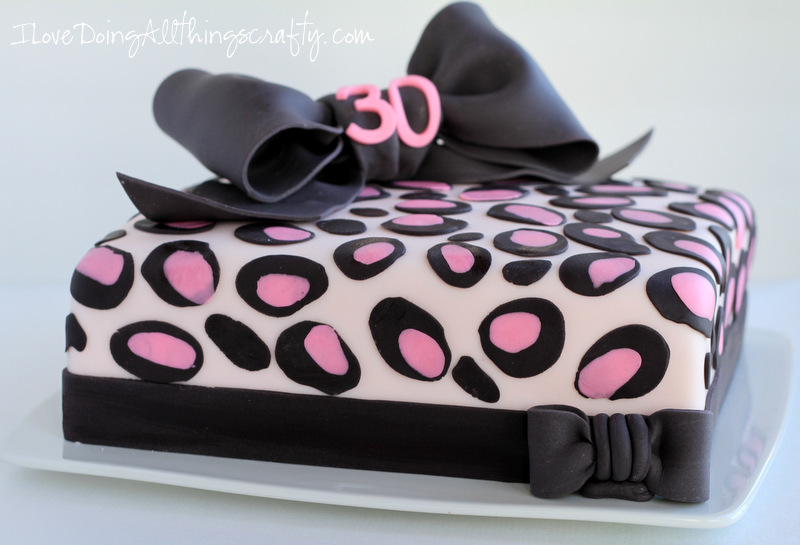 I Love Doing All Things Crafty: Pink Leopard Print Birthday Cake | DIY Cake