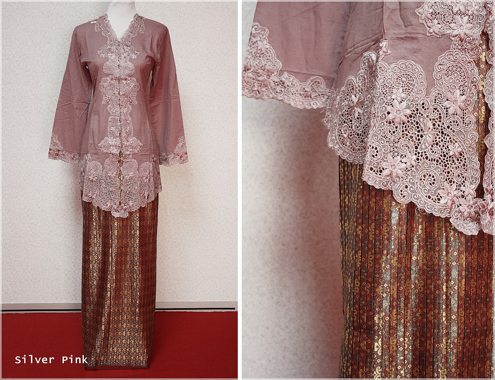 gambar kebaya kombinasi warna pastel