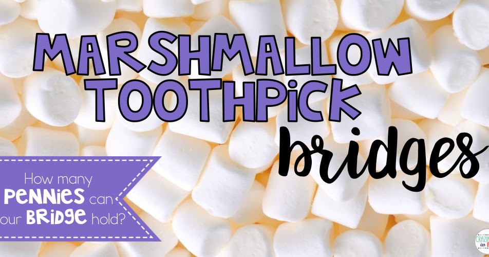 Craziness in Fifth Marshmallow Toothpick Bridges & FREEBIE!