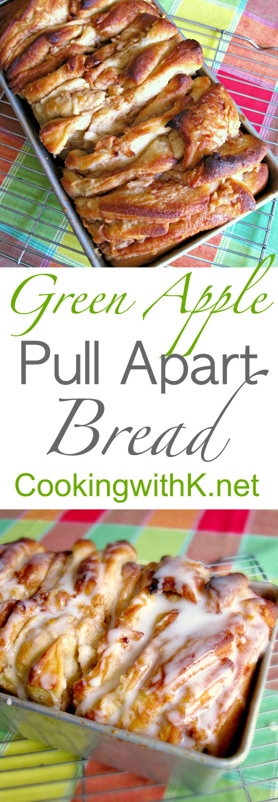 Cooking with K: Green Apple Pull Apart Bread {Using Rhodes Frozen Bread}