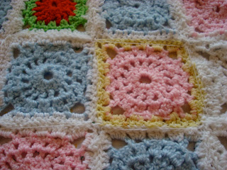 pastel crochet granny squares