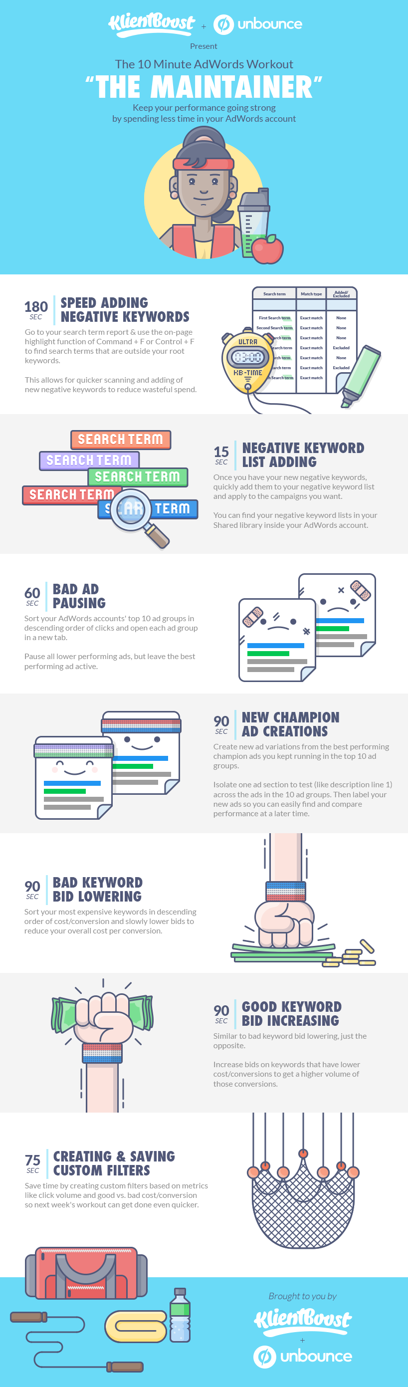 The 10 Minute AdWords Management Workouts #infographics
