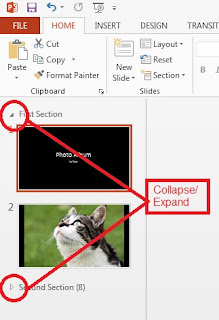 PowerPoint 2013 home section PowerPoint 2013 home section