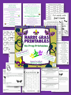 Mardi Gras Printables No Prep