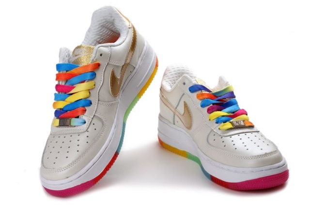 rainbow color air force ones