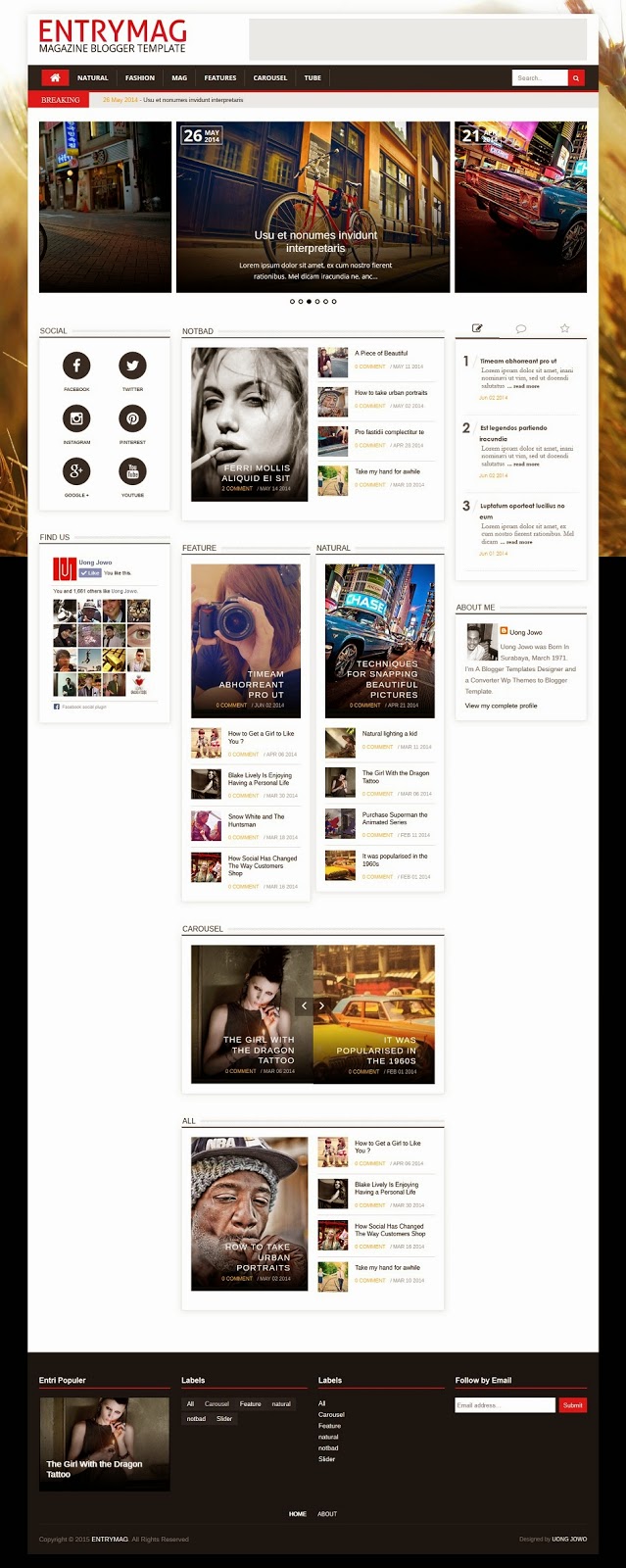 EntryMag Blogger Templates