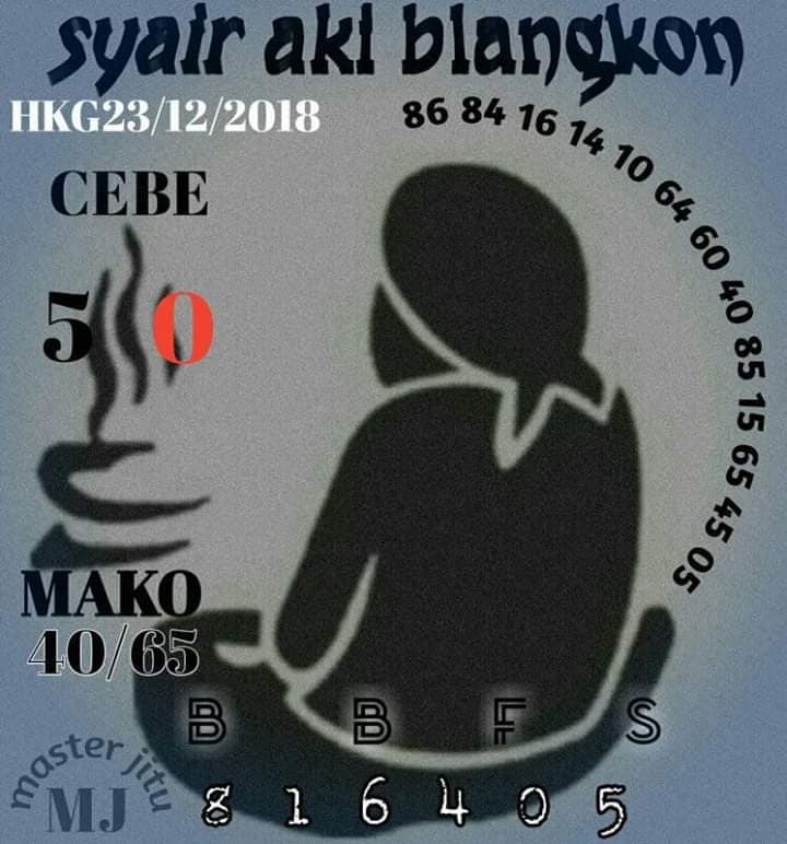Syair HK Minggu 23 Desember 2018 - GOsyair SEDIA KODE