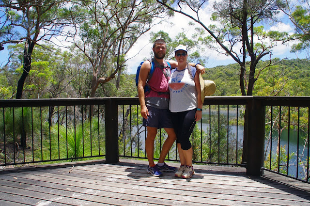 Couple at lookout on Stradbroke Island Couple at lookout on Stradbroke Island