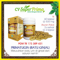 Jual Kapsul Obat Batu Ginjal PRIMATUGIN Super Prima Herbal di Surabaya