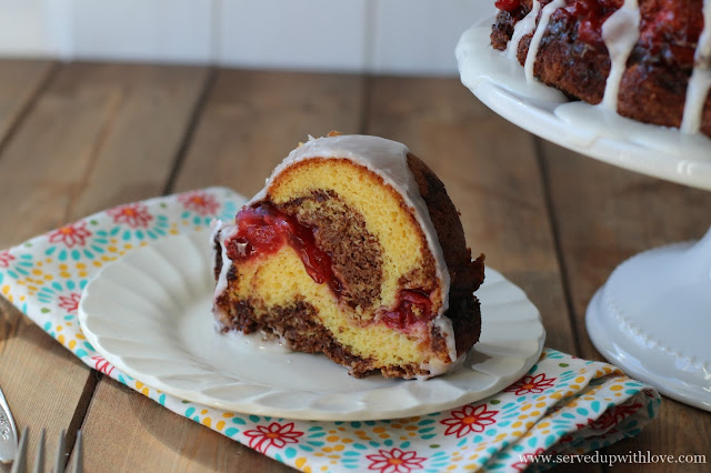 Easy Cherry Coffee Cake recipe from Served Up With Love