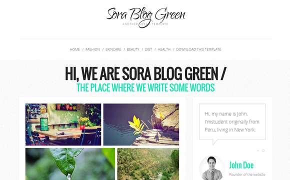 Sora Blog Green Blogger Template Sora Blog Green Blogger Template