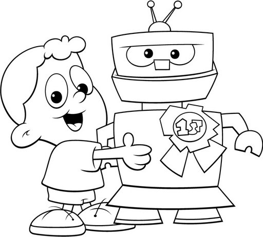 Robot coloring pages for toddlers - Coloring Pages