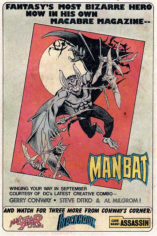 Atomic Kommie Comics: Steve Ditko Does Man-Bat and The Batman!
