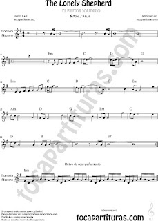  Trompeta y Fliscorno Partitura de Pastorcillo Solitario Sheet Music for Trumpet and Flugelhorn Music Scores