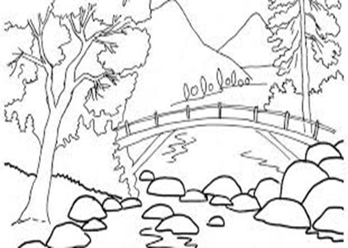 gambar mewarnai caping gunung 