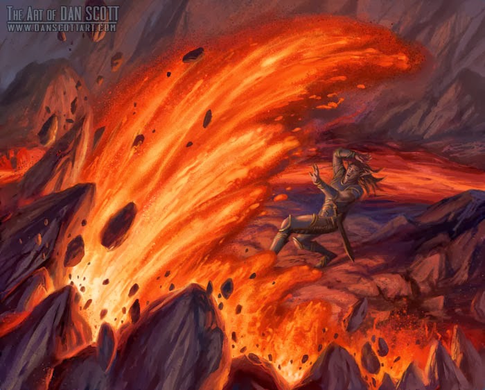 lava burst hearthstone card artwork fin the murloc