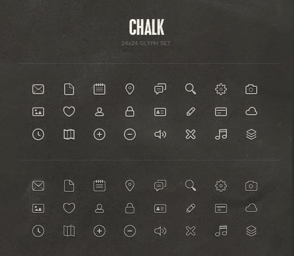 Chalk Glyph Set by Dalton.. icon set terbaru cdr gratis download