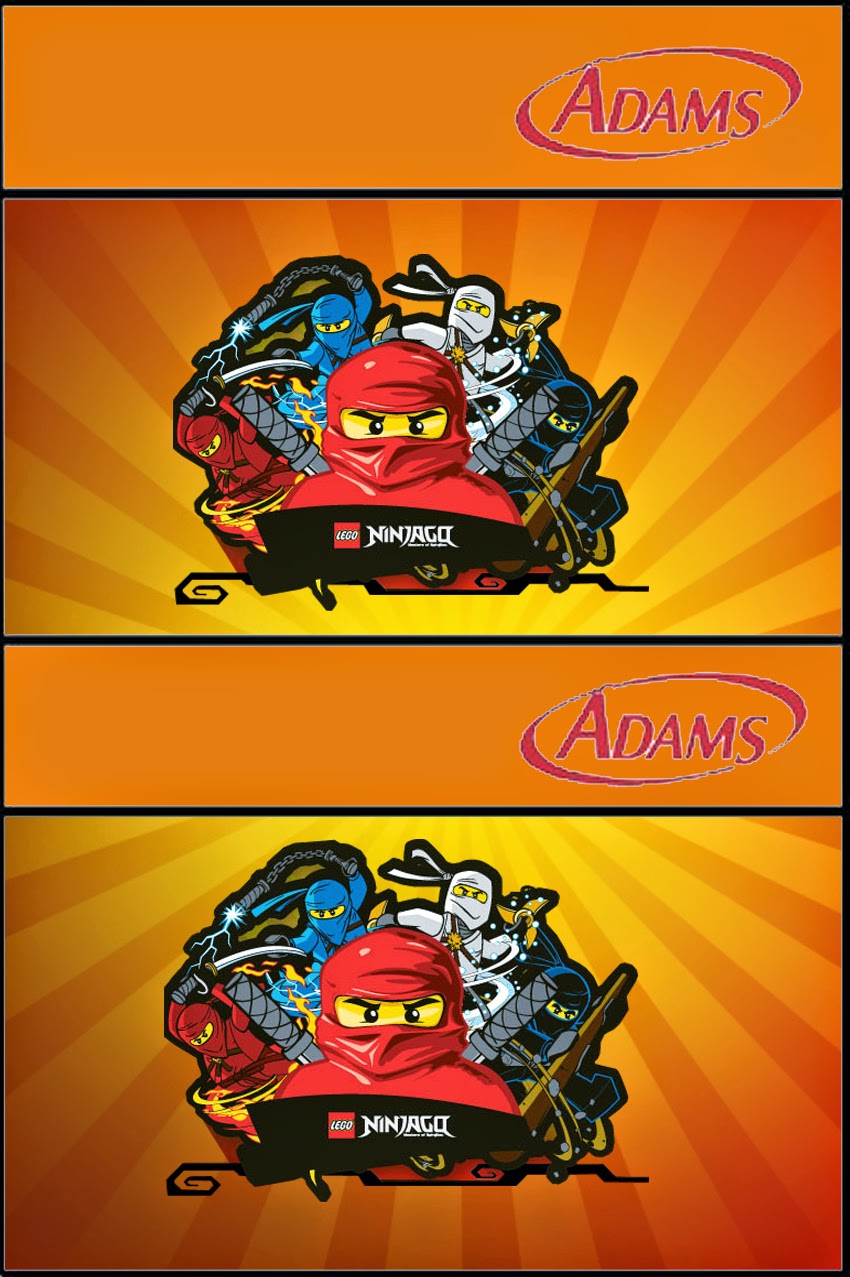 Free Printable Candy Bar Gum Labels for a Ninjago.