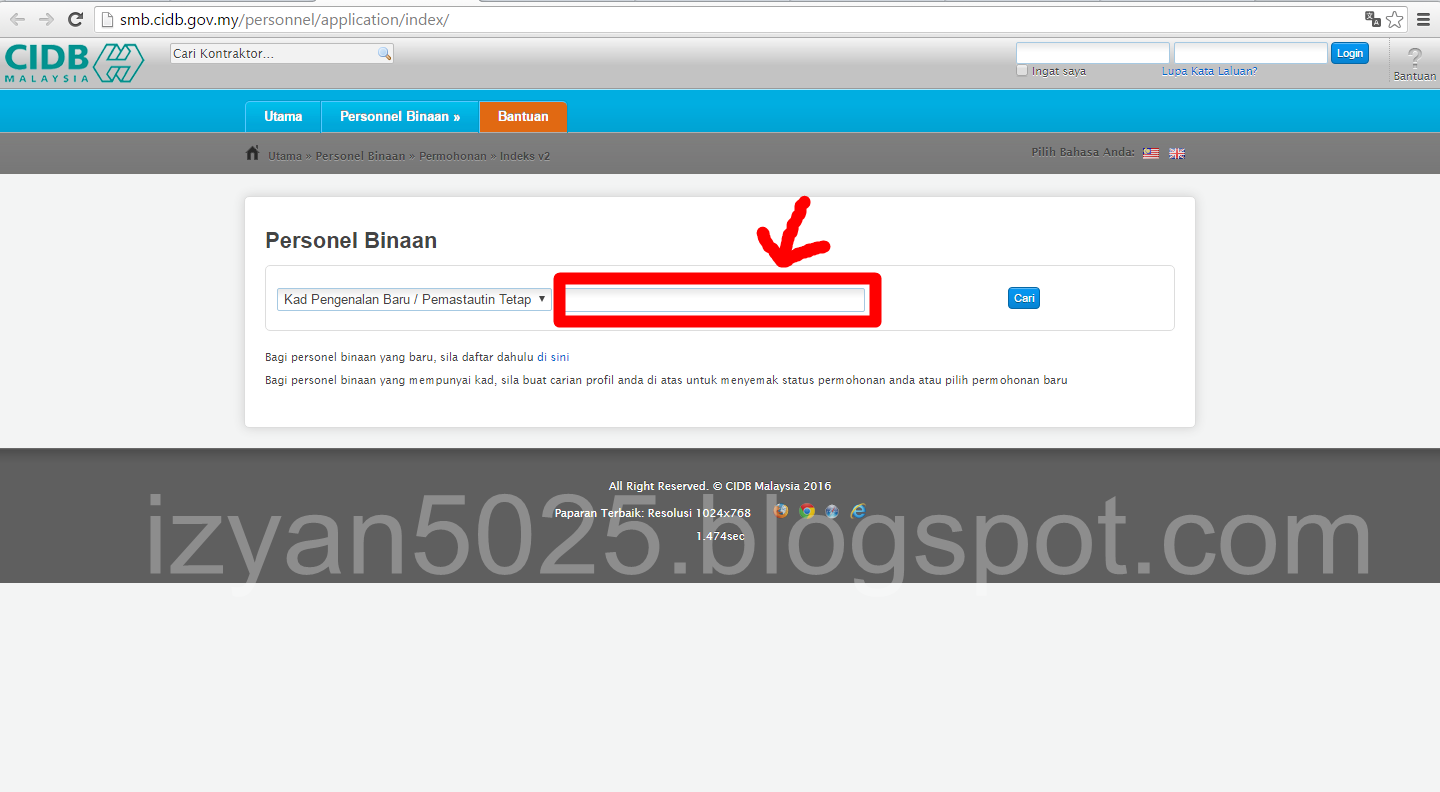 Renew CIDB Green Card Melalui Sistem Online