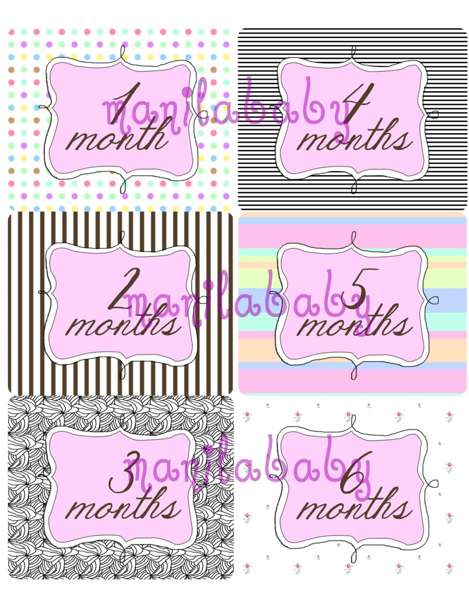 Manila Baby!: Baby Monthly Milestone Stickers