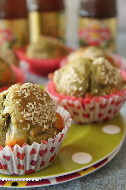 Muffin al tè verde Matcha e caciotta dolce