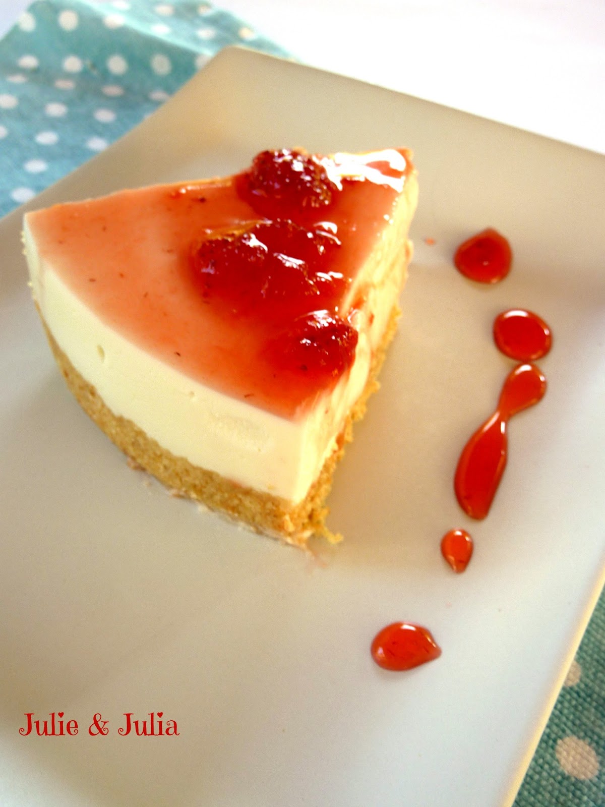 Julie & Julia esperimenti in cucina Cheesecake yogurt, ricotta e