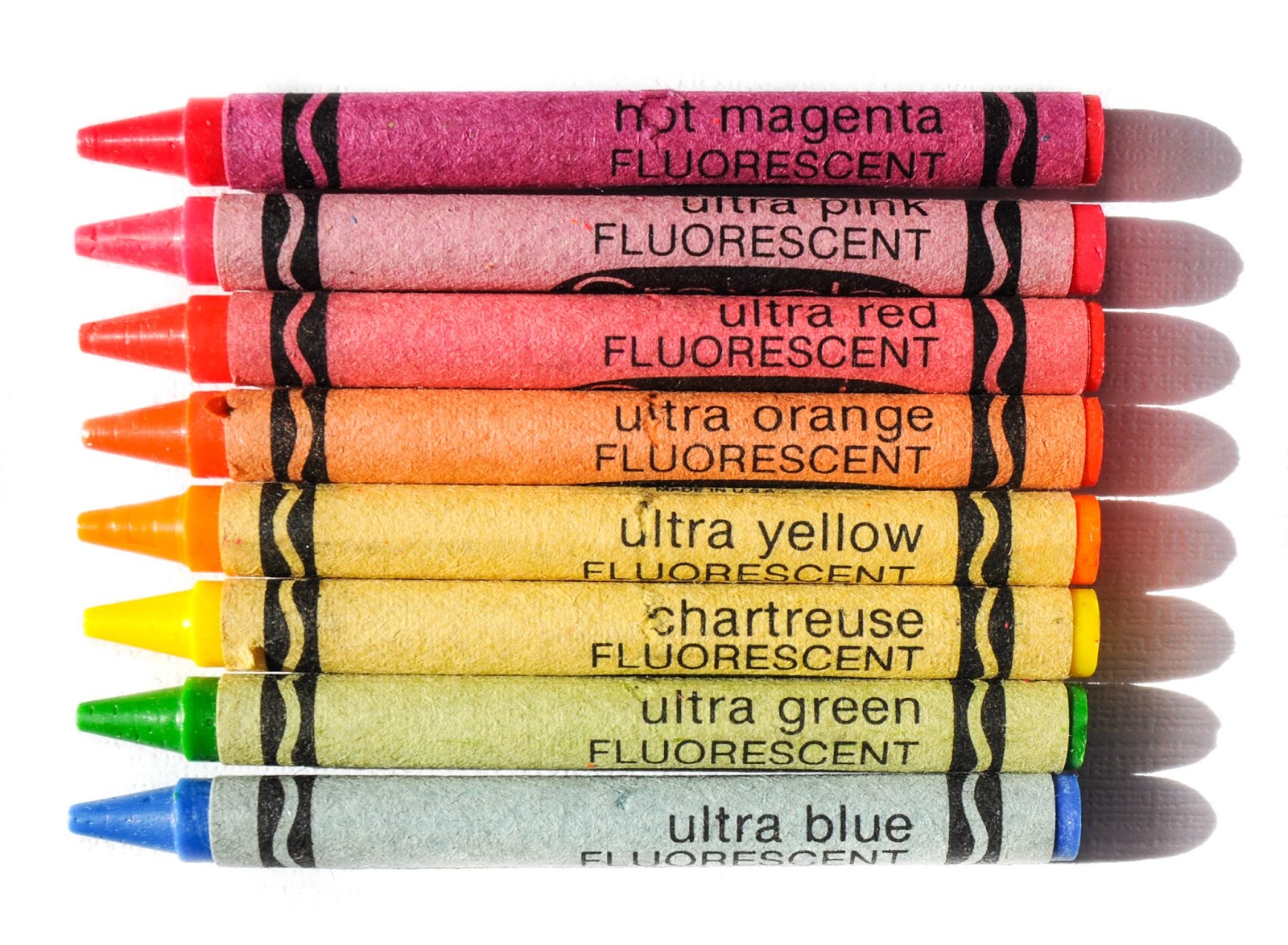 Crayola Fluorescent Crayons What's Inside the Box Jenny's Crayon