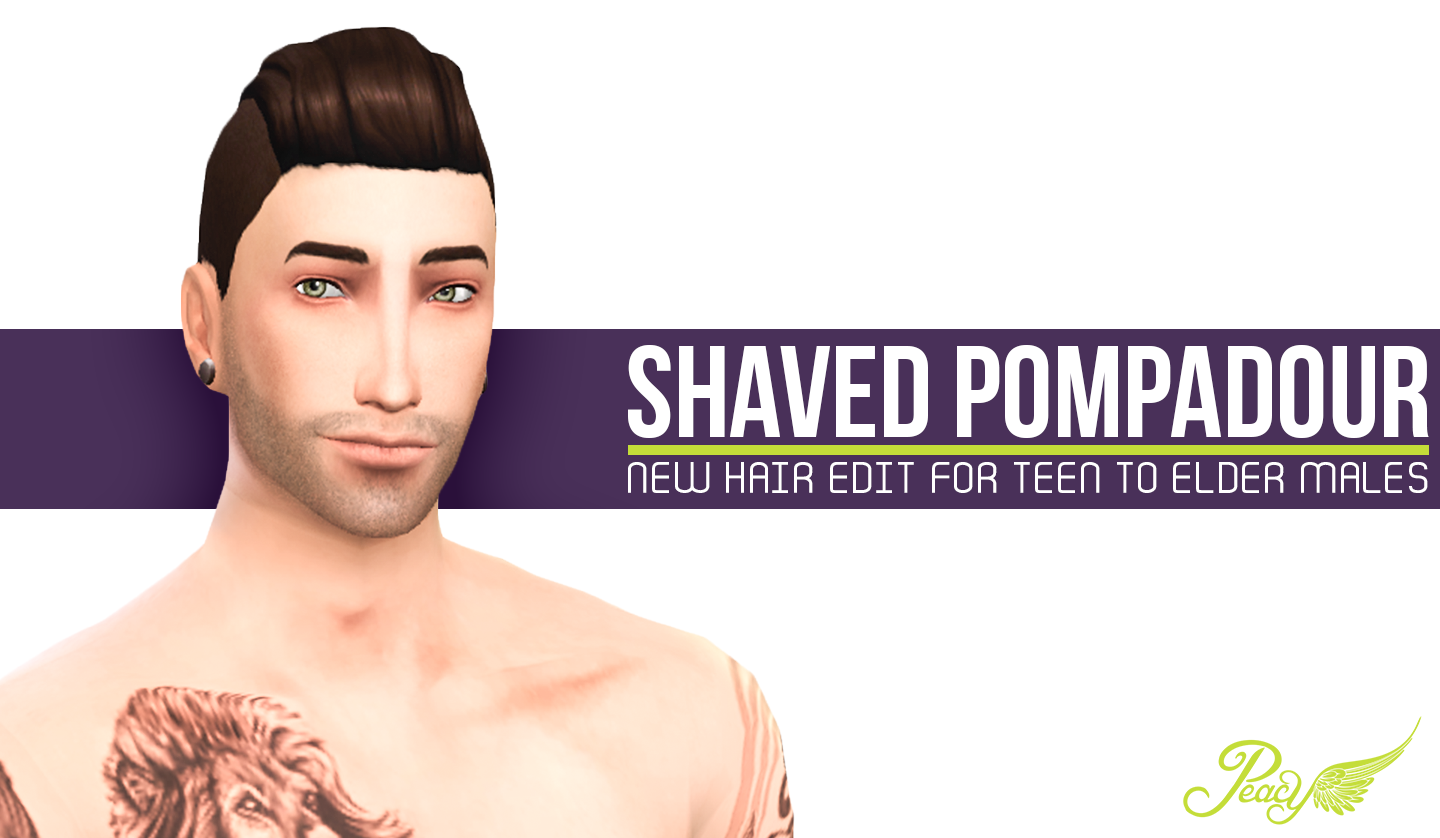 hairstyle has the sides shaved