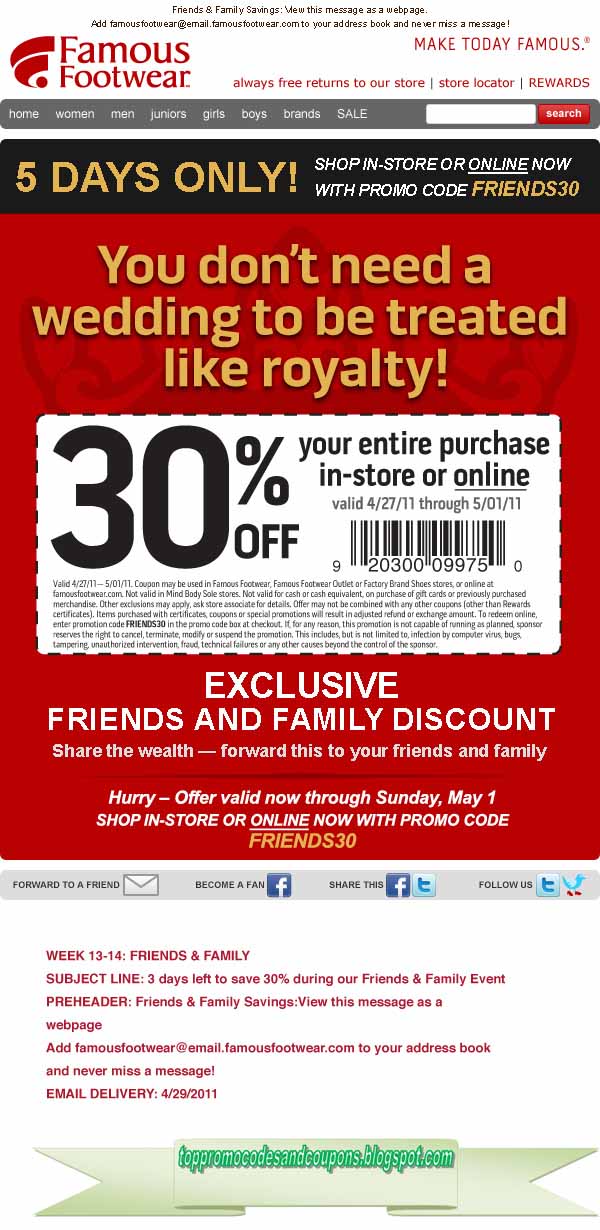 Free Promo Codes and Coupons 2023: Famous Footwear Coupons Free Promo Codes and Coupons 2023: Famous Footwear Coupons